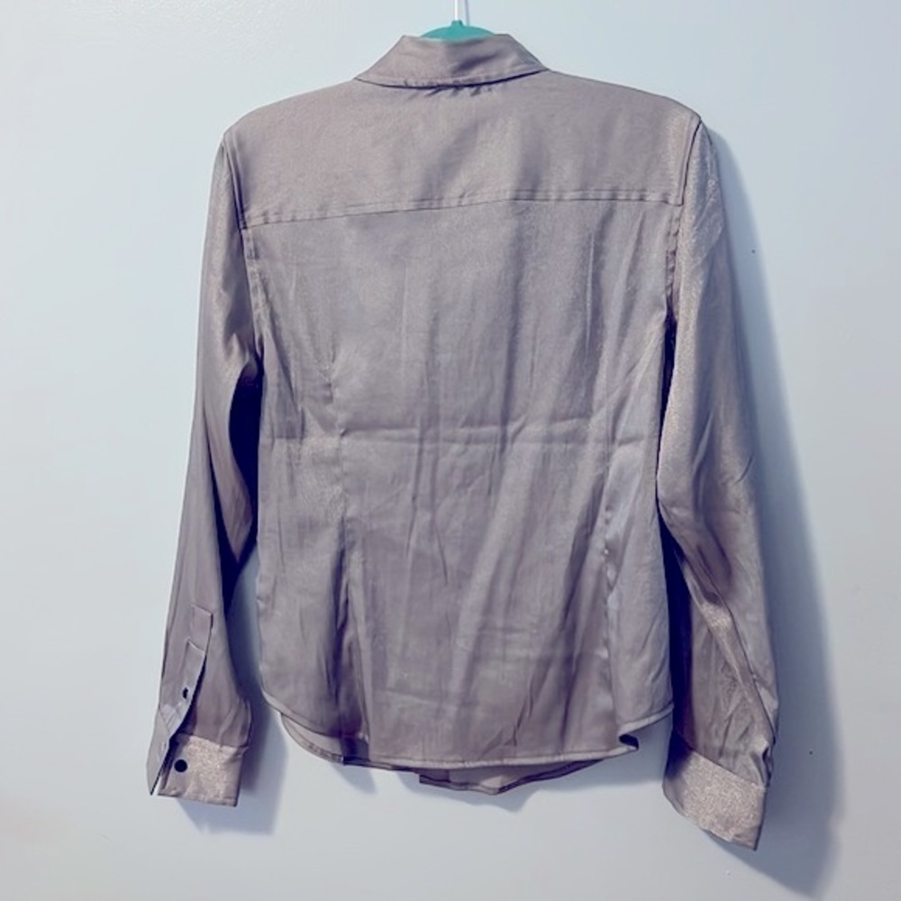 Calvin Klein Button Shimmer Shirt NOS with Tags size Large - Picture 3 of 9